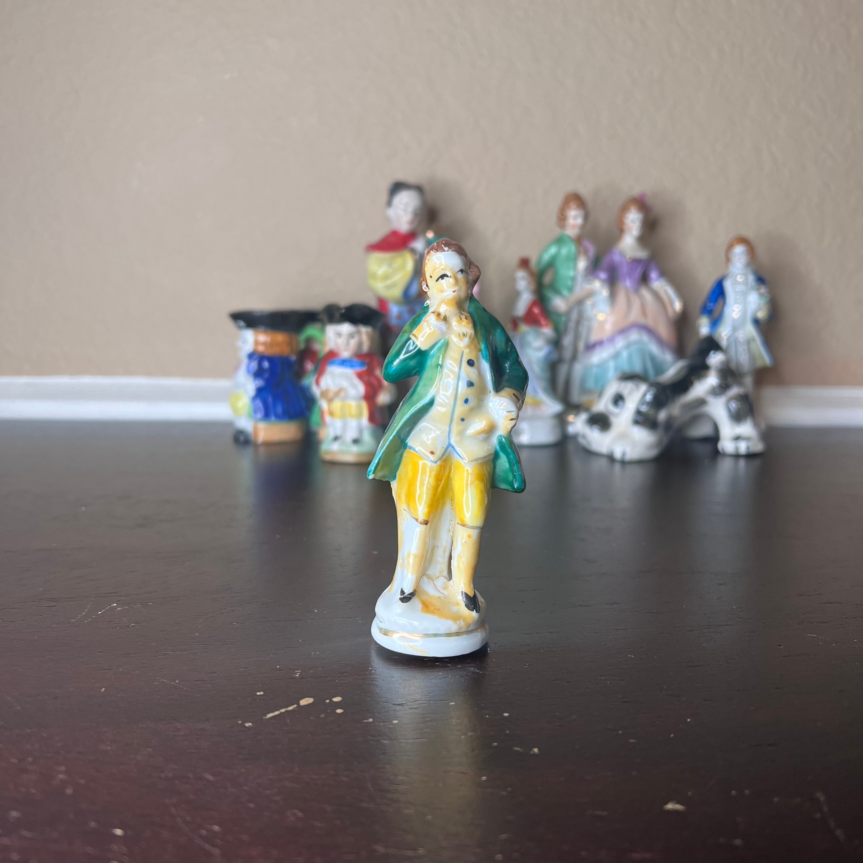 Vintage 1940's Made in Occupied Japan Colonial Man, MIOJ Porcelain