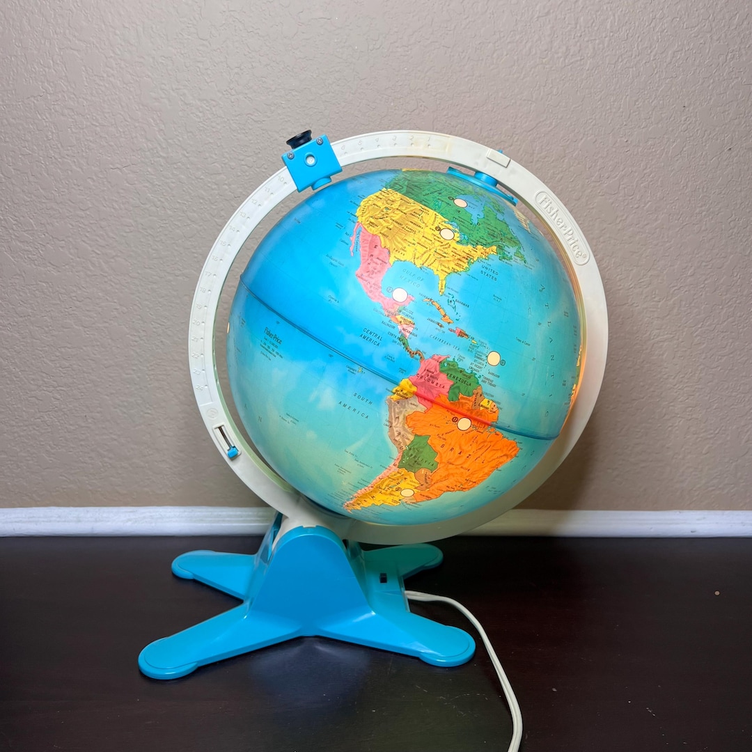 Vintage 1988 Fisher-price Light-up Globe With Viewfinder • Illu…