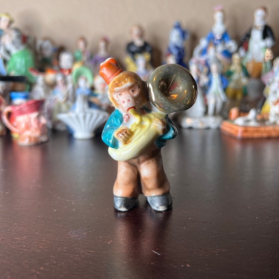 Vintage 1940s Made in Occupied Japan Mioj Monkey Musician Trombone
