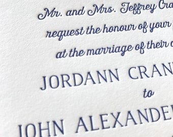 Whittaker Letterpress Wedding Invitations - Sample Pack