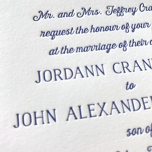 Whittaker Letterpress Wedding Invitations - Sample Pack