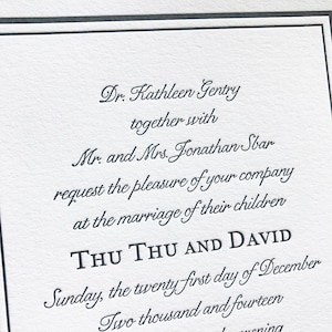 Letterpress Wedding Invitations Thomson - Sample Pack