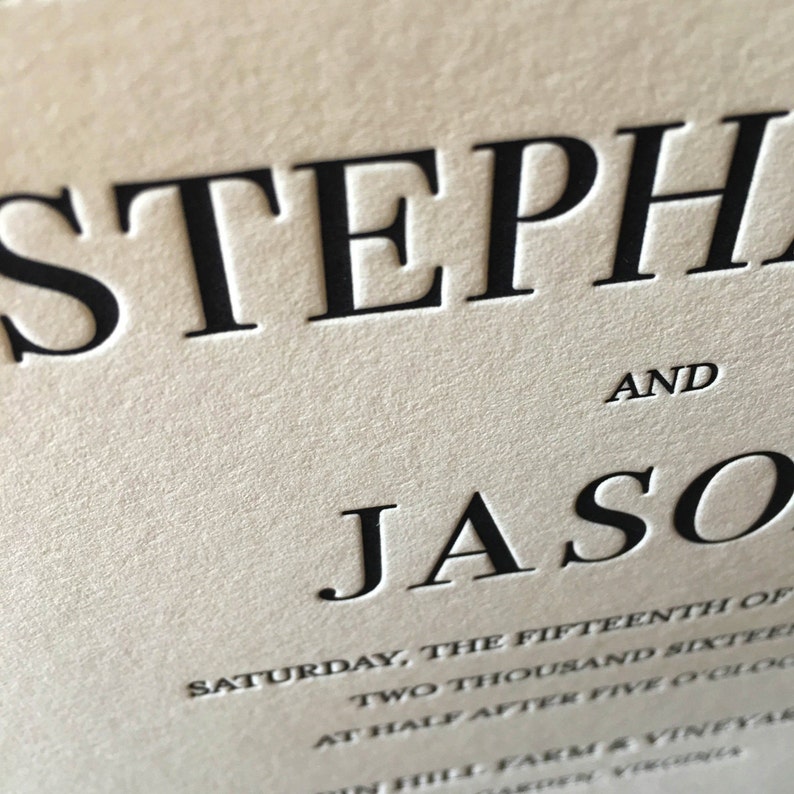 Woodward Letterpress Wedding Invitations Sample Pack image 2