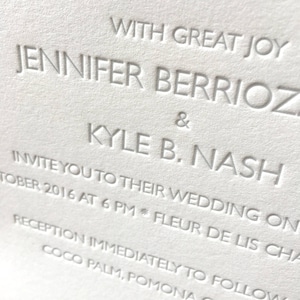 Letterpress Wedding Invitations Windham - Sample Pack