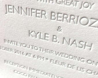 Windham Letterpress Wedding Invitations - Sample Pack