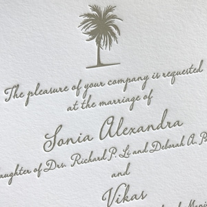 Palmer Letterpress Wedding Invitations - Sample Pack