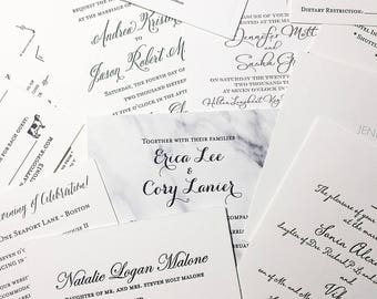 Letterpress Wedding Invitation - Sample Pack