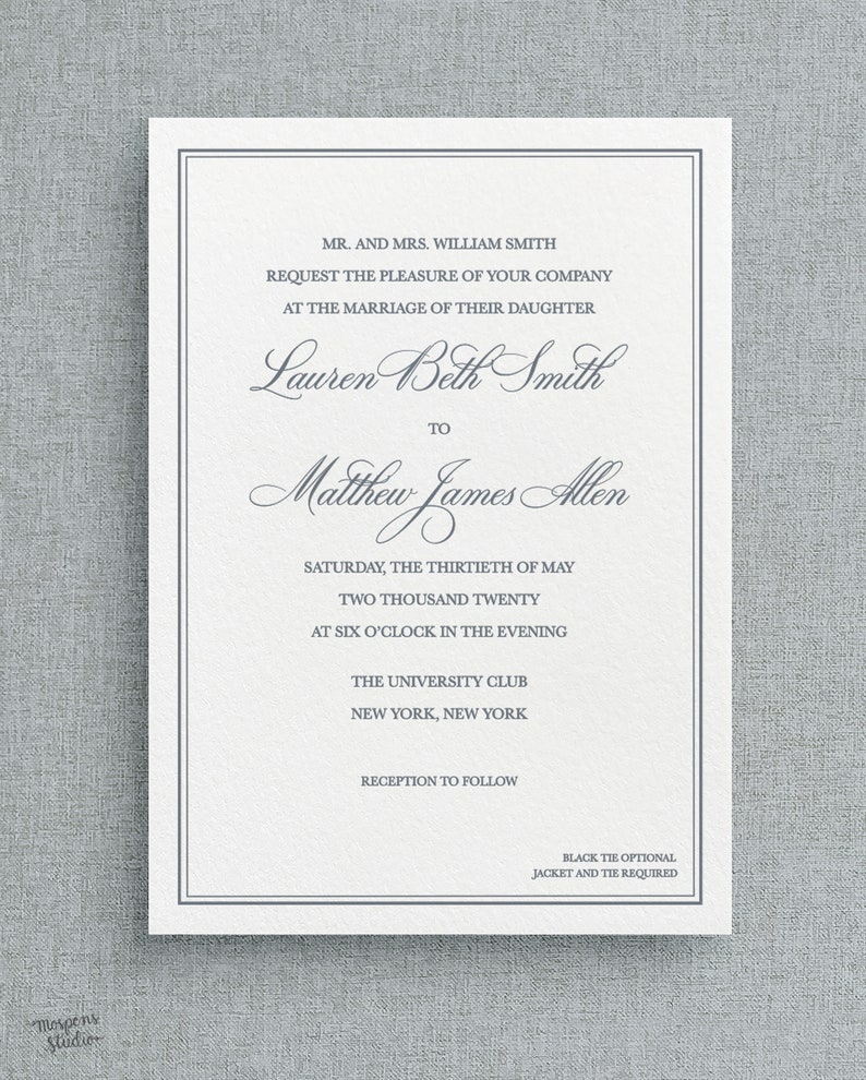 Arnone Letterpress Wedding Invitations Sample Pack image 2