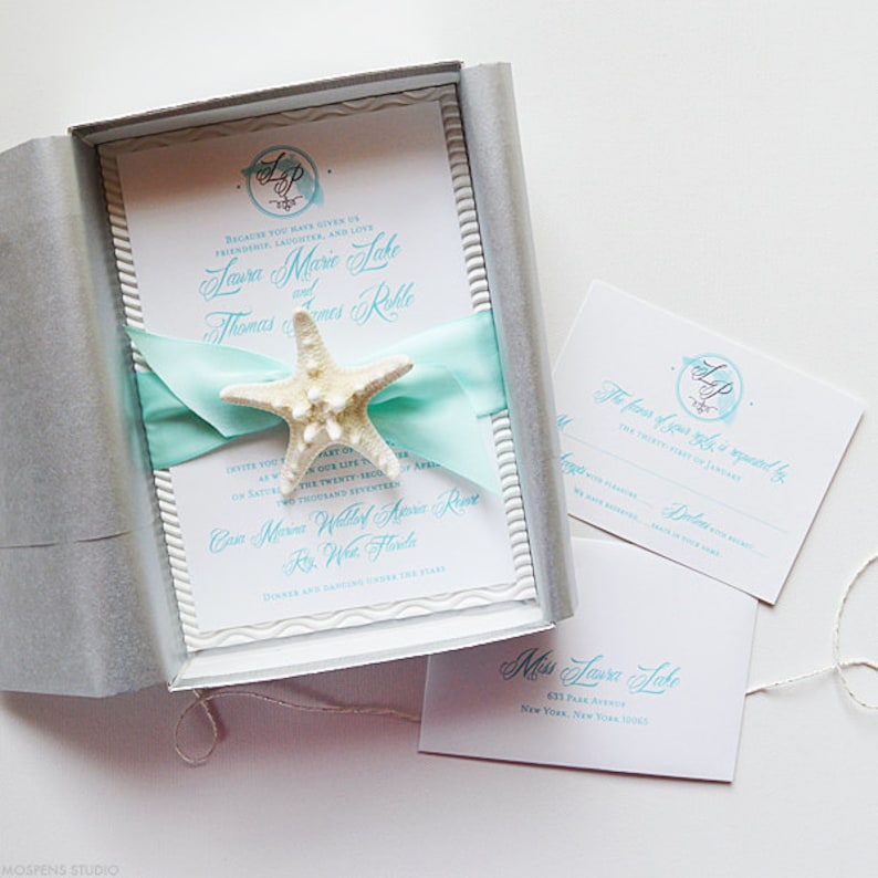 Unique Beach Wedding Invitations Beach Wedding Invitation in - Etsy
