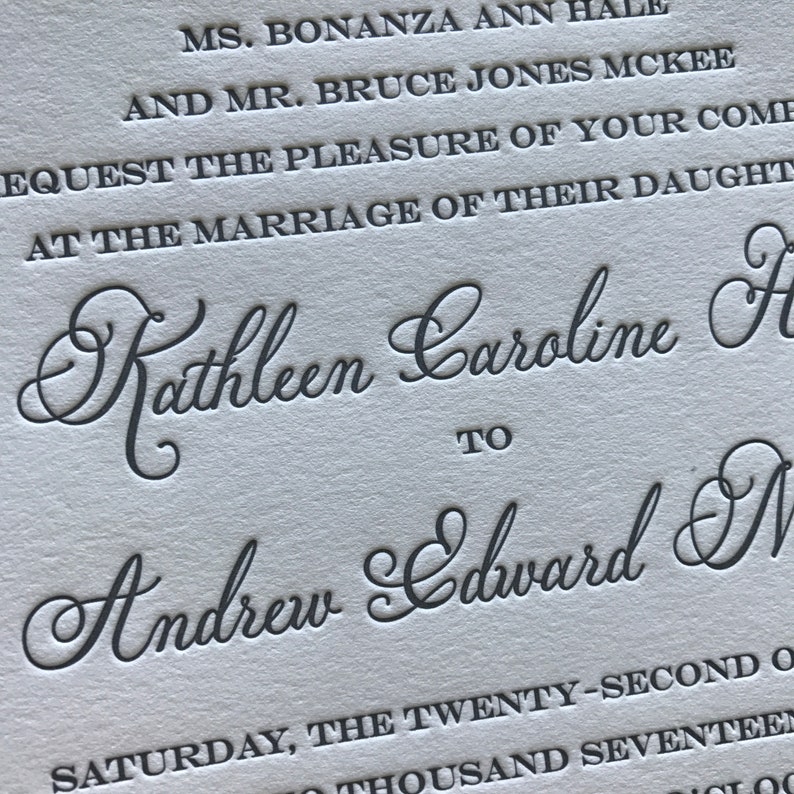 Woodward Letterpress Wedding Invitations Sample Pack image 9