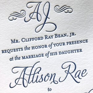 Letterpress Wedding Invitations Bailey
