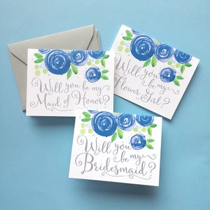 Bridesmaid Cards, Will You Be My Bridesmaid Card Set of 8, Will You Be My Bridesmaid, Bridesmaid Invitation