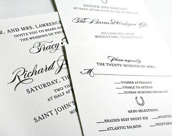 Letterpress Wedding Invitations Clarke
