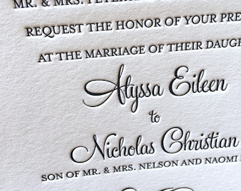 Wilkerson Letterpress Wedding Invitations - Sample Pack
