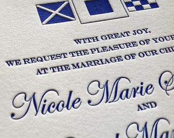 Letterpress Wedding Invitations Gordon - Sample Pack
