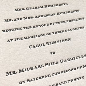 Gabrielle Elegant Letterpress Wedding Invitations - Sample Pack