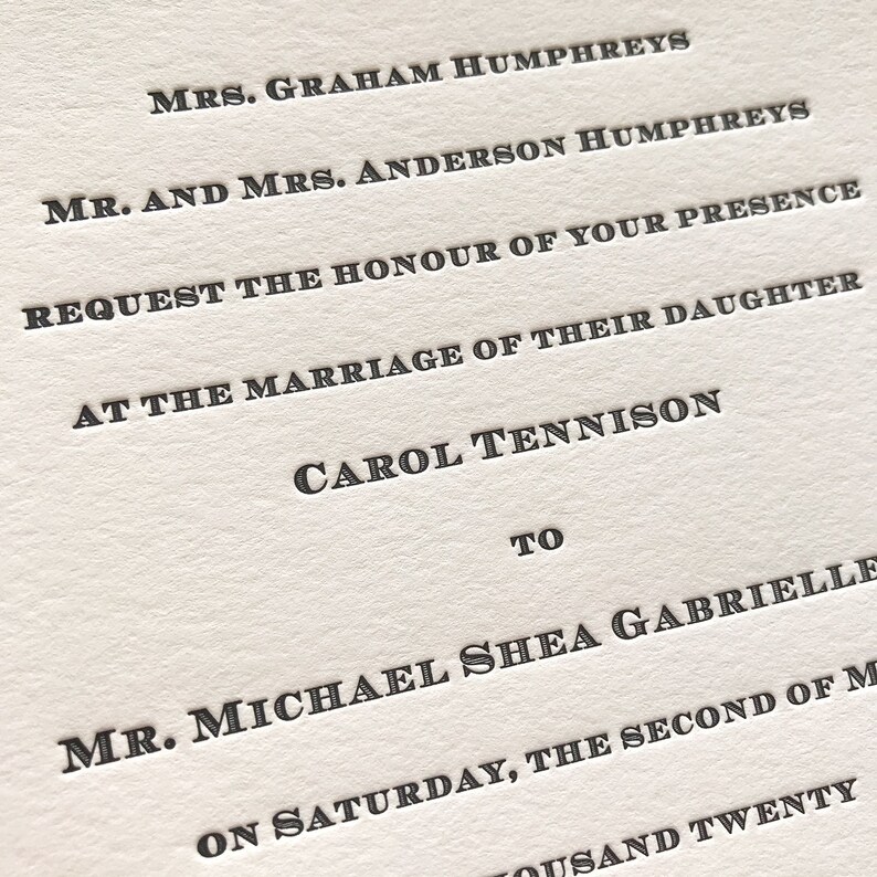 Arnone Letterpress Wedding Invitations Sample Pack image 7