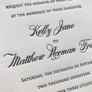 Letterpress Wedding Invitations Kavanagh - Sample Pack