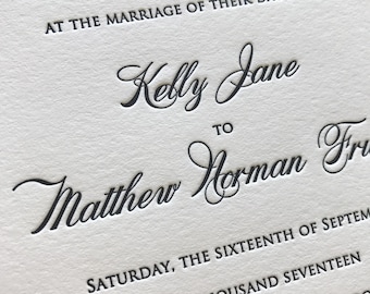 Kavanagh Letterpress Wedding Invitations - Sample Pack