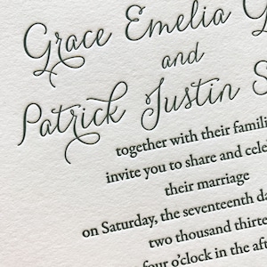 Letterpress Wedding Invitations Fitzpatrick