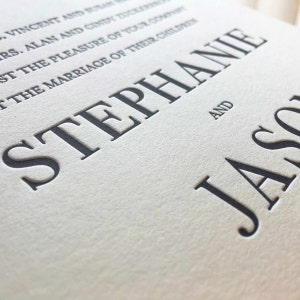 Letterpress Wedding Invitations Woodward - Sample Pack