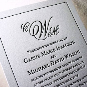 Letterpress Wedding Invitations Fitzgerald - Sample Pack
