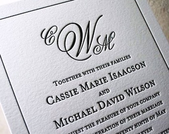 Fitzgerald Letterpress Wedding Invitations - Sample Pack