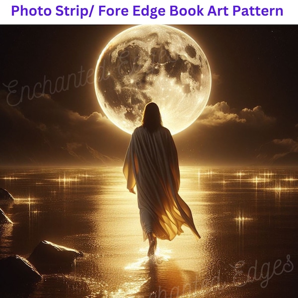 Foto Edge Book Art Pattern, Jesus Walking On Water, Religious, Faith, Christian