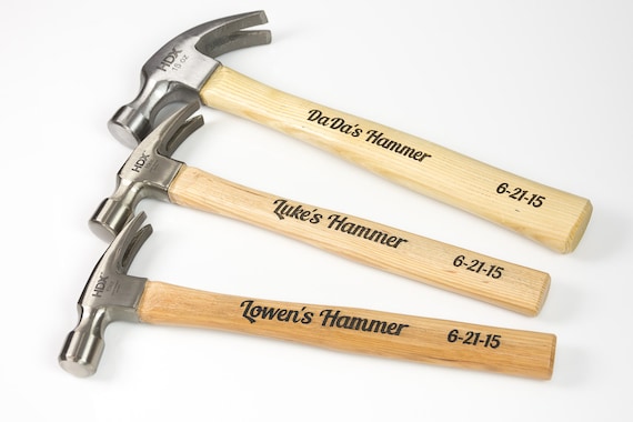 Father and Sons Set of 3 Hammers for Daddy and sons.Combo pack of 3, hammers for little boys and his Dad - Custom Engraved