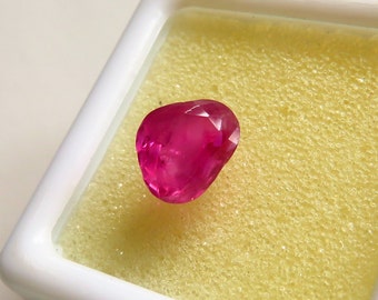 2.10 Ct. I.G.I. certified Antique super rare Burmese Ruby. Unheated, intense pink-red color, full transparent ruby from the legendary Mine.