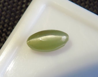 2.22 Ct. natural crysoberyl cats eye. A translucent rare greenish hue certified gem with amazing sharp moving eye. Watch video.