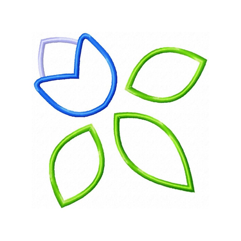 Bluebell applique machine embroidery design sybju in 3 sizes  etsy