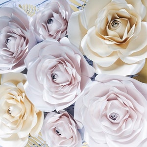 GIANT PAPER FLOWERS wall decor, large flower to hang on wall, blush pink flowers for girls nursery, floral baby shower decoration