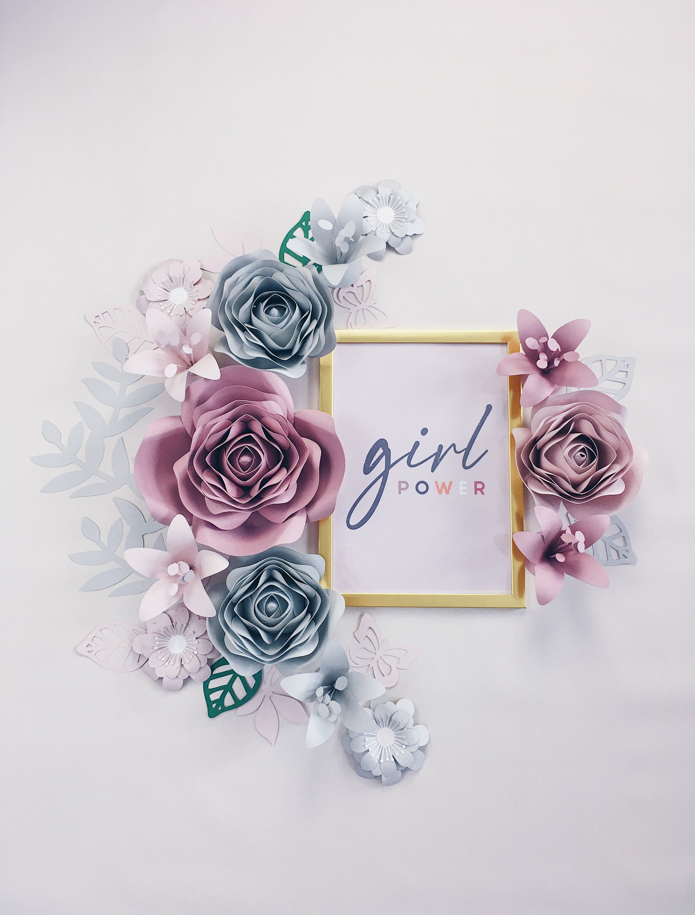 Baby GIRL ROOM WALL Decor, Blush Pink Paper Flowers Etsy