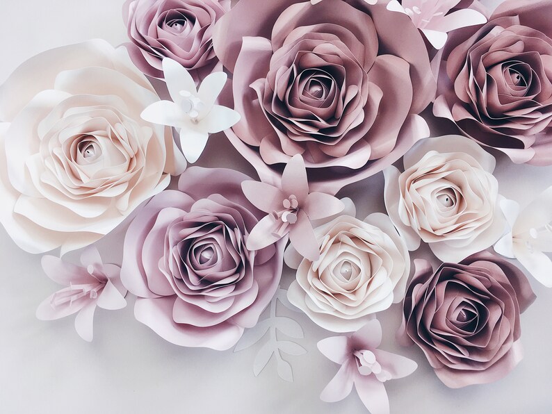 3D PAPER FLOWERS WALL Decor Flowers Decor for Girls Room Etsy