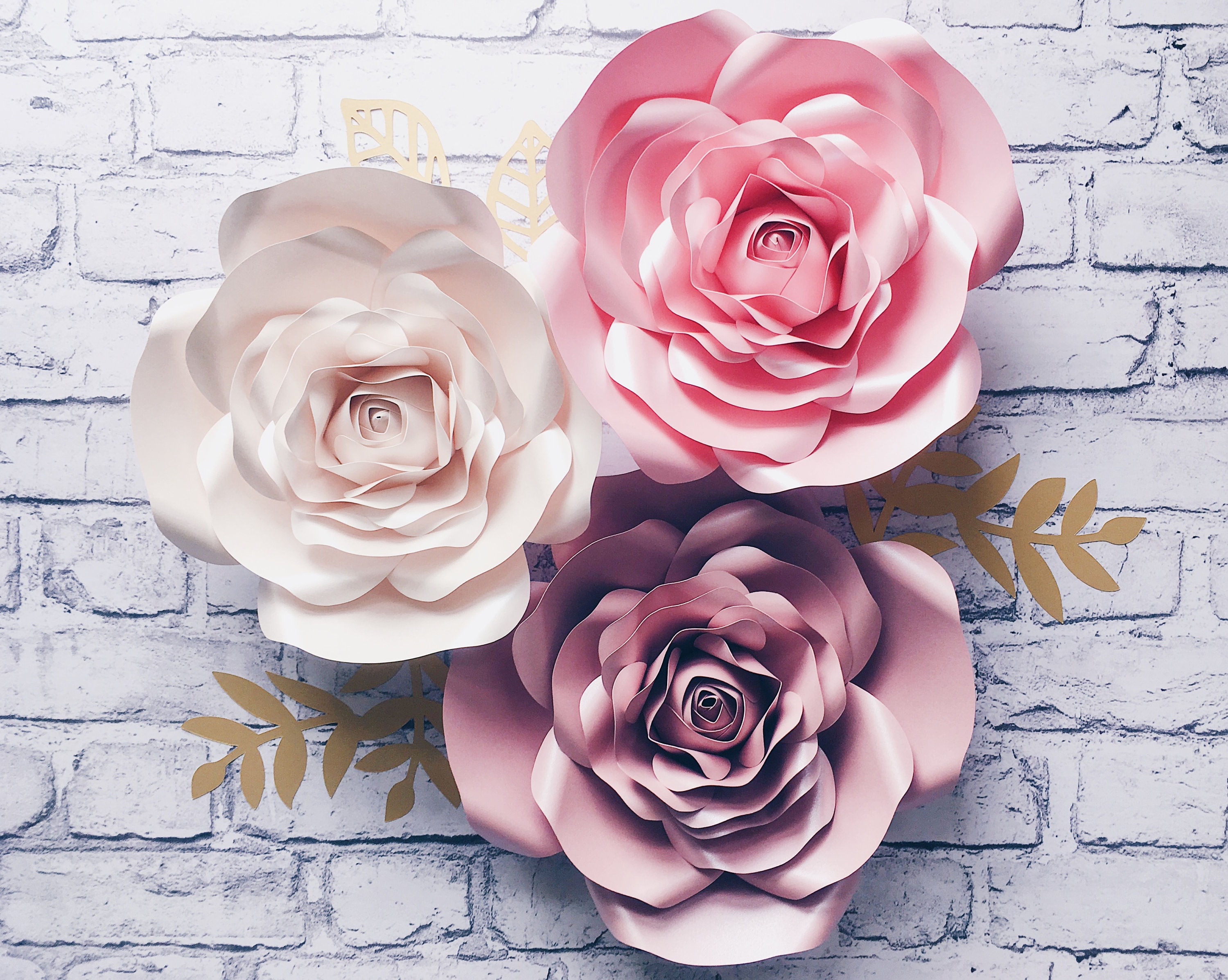 GIANT PAPER FLOWERS wall decor 3d roses nursery backdrop Etsy