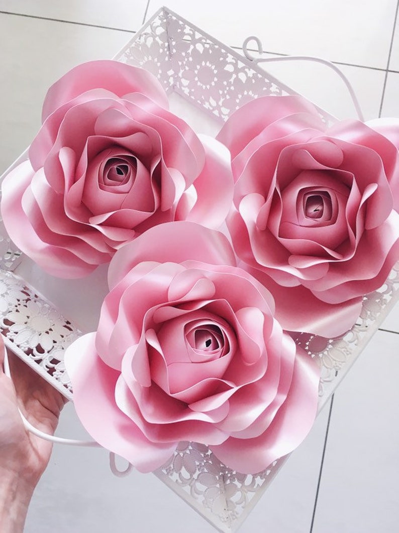 PAPER FLOWERS WALL Decor for Nursery Girl Room Etsy