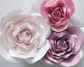 PAPER FLOWERS WALL decoración para la habitación de la guardería