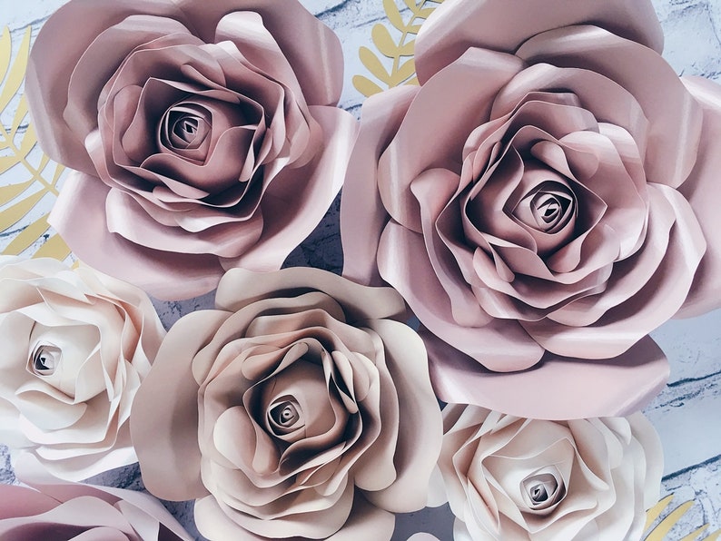 3D PAPER FLOWERS WALL Decor Flowers Decor for Girls Room Etsy