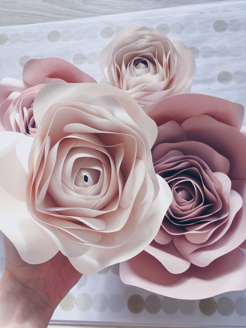 3D PAPER FLOWERS WALL Decor Flowers Decor for Girls Room Etsy