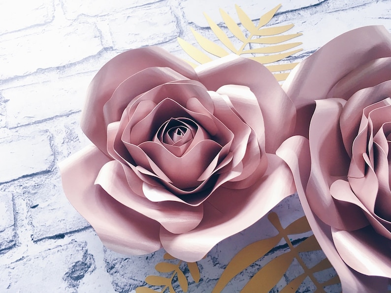 ROSE GOLD PAPER flowers backdrop nursery wall decor Etsy