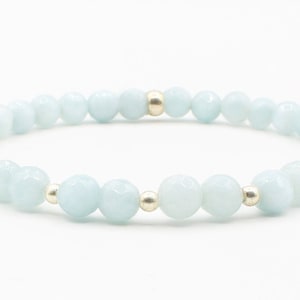 Aquamarine bracelet, gemstone aquamarine bracelet, aquamarine  bracelet, aquamarine jewelry, gemstone bracelet, gift for her,