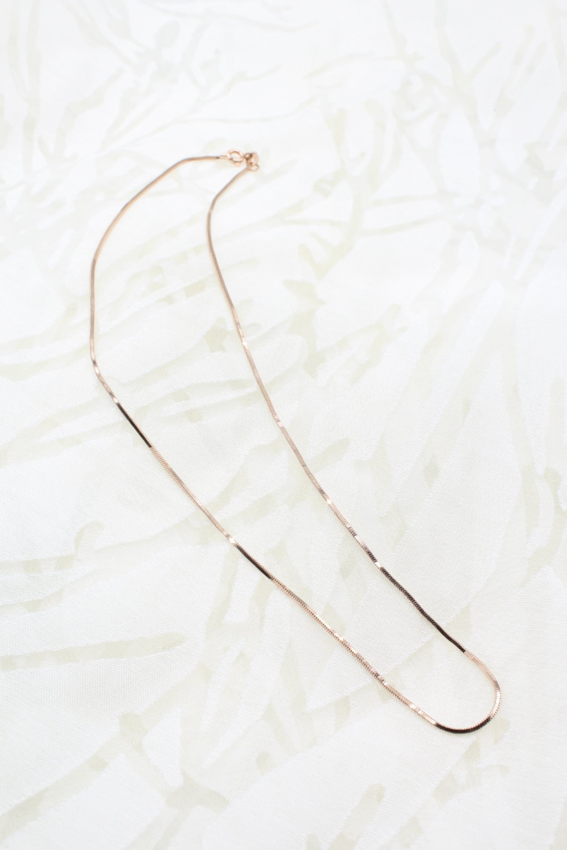 Rose Gold Snake Chain Rose Gold Snake Chain Necklace Rose Etsy