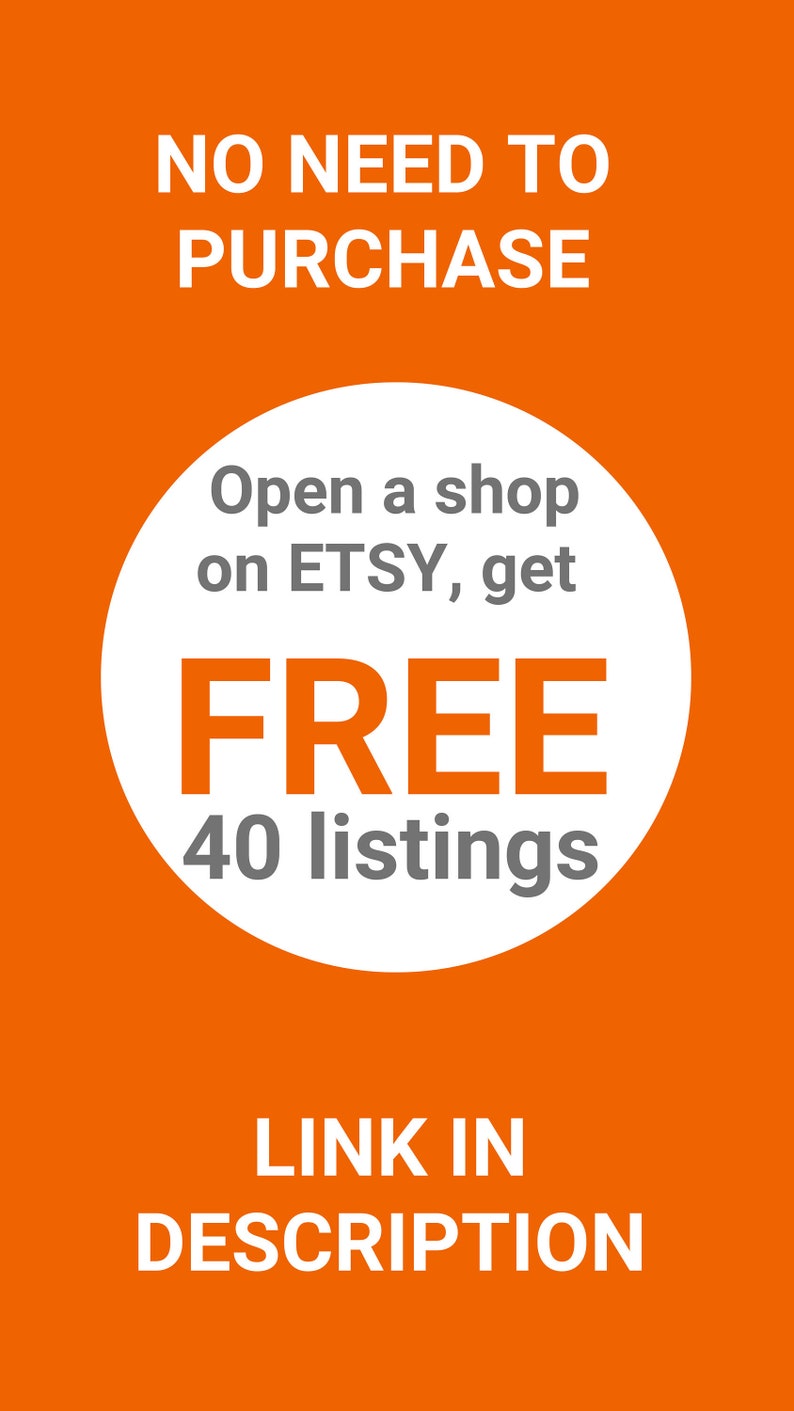 Free 40 Listings 40 Free Etsy Listing Open an Etsy Shop Etsy UK