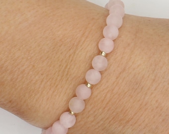 BE LOVED Rose quartz  bracelet, rose quartz  bead bracelet, rose quartz jewelry,  gift for her, gift for her , valentinesFREE SHIPPING