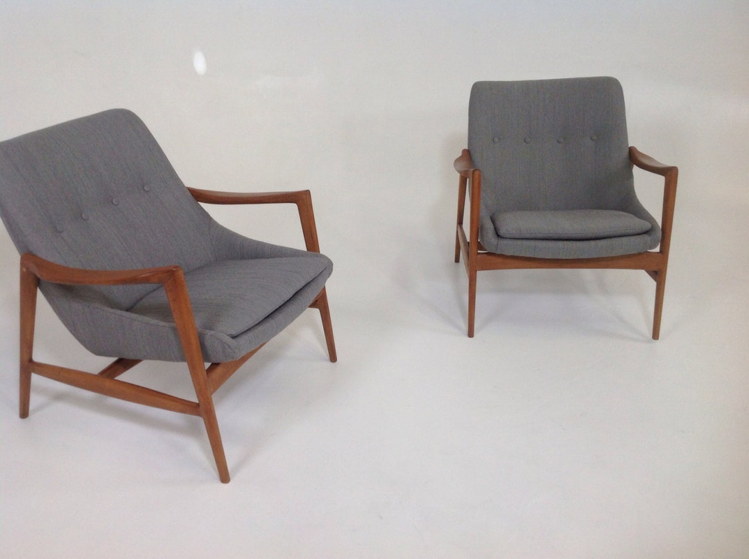 Mid Century Modern Lounge Chairs in the Style of Ib Kofod-larsen Lounge