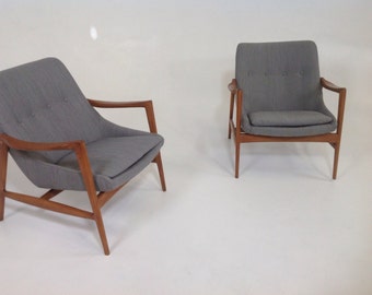Mid century modern lounge chairs in the style of Ib Kofod-Larsen Lounge Chairs
