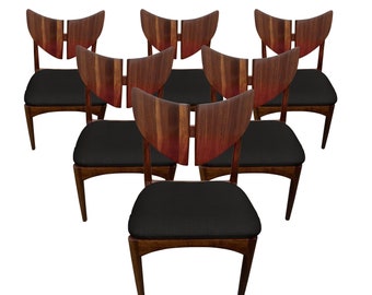 Mid century modern solid walnut butterfly chairs