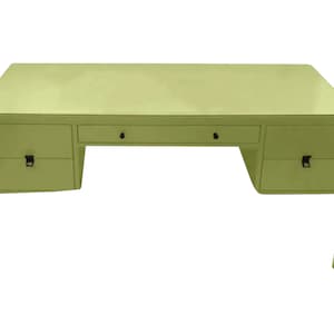 Mid 20th Century Lacquered Green Writing Desk