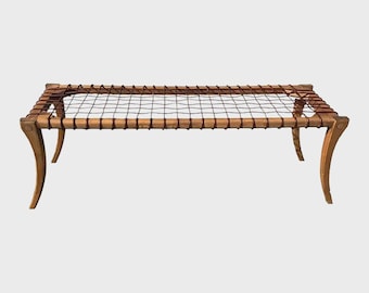 Modern Mid Century Klismos Bench